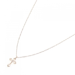 K10PG Vòng cổ kim cương chéo - Hàng hiệu Authentic 863597