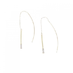 K18YG Bông tai kim cương ba viên 0.06CT - Hàng hiệu Chính hãng 877466