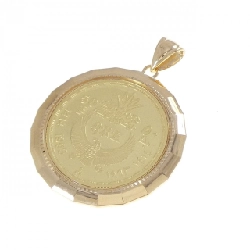 K18YG(枠）Coin Pendant - Hàng hiệu Authentic 865311