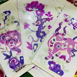 Combo sale bộ tranh nghệ thuật cắt giấy Trung Hoa (12 con giáp)