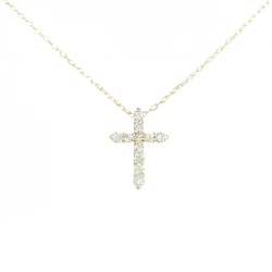 K18YG Dây chuyền kim cương chéo 0.30CT - Hàng hiệu chính hãng