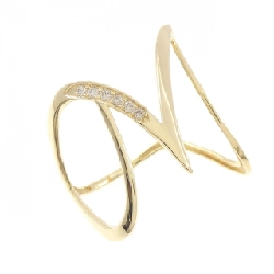 Nhẫn kim cương chữ M K18YG 0.05CT