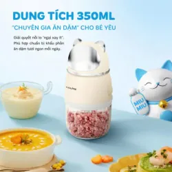 Máy xay thịt mini đa năng Kalite MiuMiu, dung tích 350ml, lưỡi dao 6 bằng inox304 934029