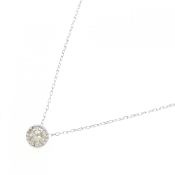 K18WG Solitaire Dây chuyền kim cương 0.39CT - Hàng hiệu Chính hãng 859300