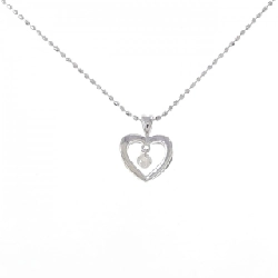 K18WG Dây chuyền kim cương hình trái tim 0.05CT - Hàng hiệu Chính hãng
