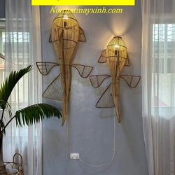 Đèn mây hình cá chính hãng ,đèn decor hình cá,đèn handmade hình cá 494582