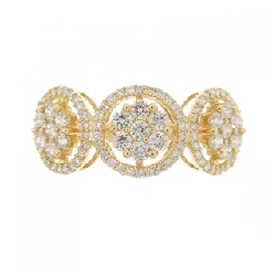 Nhẫn kim cương 750YG hoa 667696