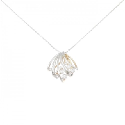 Dây chuyền kim cương PT900/K18PG/PT850 0.37CT - Hàng hiệu Chính hãng