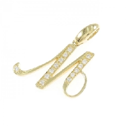 Mặt dây chuyền kim cương chữ M 750YG - Hàng hiệu Authentic