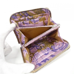 Ví Hermès CLIQUETIS TATTOO AQUARELLE Lụa Trong Compact 083774CK 620633