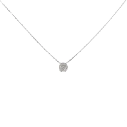 K18WG Dây chuyền kim cương 0.20CT - Hàng hiệu Chính hãng