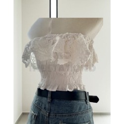 Set áo croptop quần short jean kèm nịt QCCC 11479