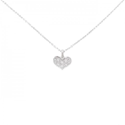 Dây chuyền kim cương hình trái tim K18WG 0.22CT - Hàng hiệu chính hãng