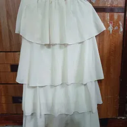 Chân váy dài trắng 4 tầng 728195