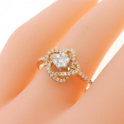 Nhẫn kim cương hoa K18PG/K18WG 0.118CT 667770