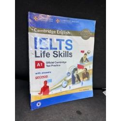 Ielts life skills, A1, official Cambridge test practice with answers, mới 80% (có ghi chữ vài trang) SBM0809 272483