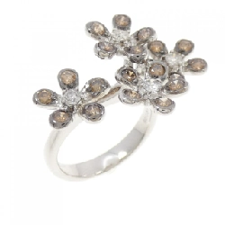 Nhẫn kim cương 750WG hoa 0.20CT