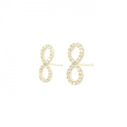 K14YG Bông tai Cubic - Hàng hiệu Chính hãng 868985