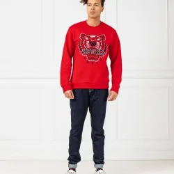 Áo sweatshirt Kenzo đỏ thêu hình đầu hổ lớn size L 757195