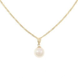 K18YG Dây chuyền ngọc trai Akoya 7.0mm - Hàng hiệu Chính hãng