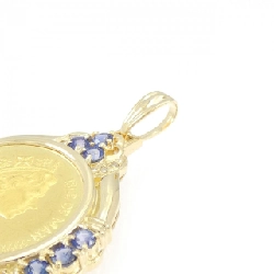 K18YG(枠) Sapphire Coin Pendant - Hàng hiệu Authentic 869234