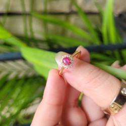 Nhẫn vàng 10k mặt Ruby tuyệt đẹp 