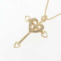 K18YG Đan Chéo × Trái Tim Dây Chuyền Kim Cương 0.05CT - Hàng hiệu Chính hãng 860747