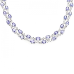 Dây chuyền Tanzanite 750WG 14.80CT - Hàng hiệu Chính hãng
