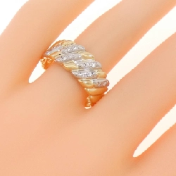 Nhẫn kim cương K18YG/PT900 0.11CT 665813