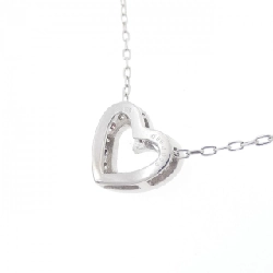 K18WG Dây chuyền hình trái tim với kim cương hồng 0.06CT - Hàng hiệu Chính hãng 866757