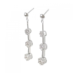 K18WG Bông tai kim cương 1.00CT - Hàng hiệu Chính hãng 865521