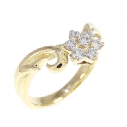 Nhẫn kim cương 750YG hoa 0.23CT