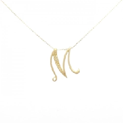 K18YG Chữ cái M Dây chuyền kim cương 0.01CT - Hàng hiệu Chính hãng