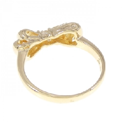 Nhẫn kim cương K18YG hình ruy băng 671412