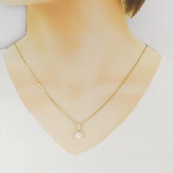 K18YG Dây chuyền ngọc trai Akoya 7.0mm - Hàng hiệu Chính hãng 856478