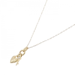 Dây chuyền kim cương hình trái tim × chìa khóa 750YG/K18YG 0.04CT - Hàng hiệu Authentic 860703