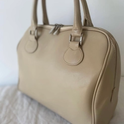 Courrèges leather top handle boston bag