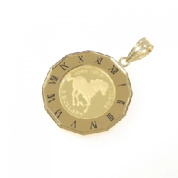 K18YG(枠) Đồng xu Mặt dây chuyền - Hàng hiệu Chính hãng 877511