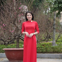 Áo dài vải lụa Mỹ sz S 193471