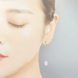 Bông tai chuỗi ngọc trai Tiffany - Hàng hiệu Authentic 845465