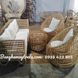 Bàn ghế sofa mây tổ yến hiện đại 472010