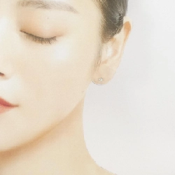 K18YG Solitaire Bông tai Kim cương Một bên - Hàng hiệu Chính hãng 865964