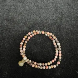 Chuỗi vòng 108 hạt đá gỗ hoá thạch 1032582
