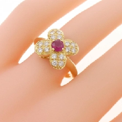 Nhẫn Ruby Hoa K18YG 0.39CT - Hàng hiệu Chính hãng 847184