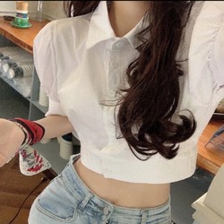 Áo sơ mi croptop vẫn còn mới 70838