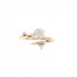 Nhẫn hồng ngọc K18PG hoa kim cương 0.15CT 669207