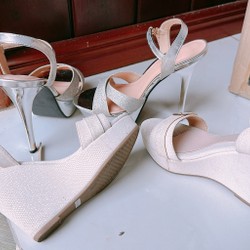 Giày cưới, cao gót, đế xuồng size 36 mới 90% chỉ đi chụp hình cưới 142362