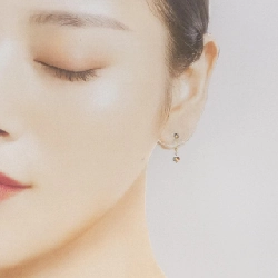 K18YG Blue Topaz Bông tai - Hàng hiệu Chính hãng 865141