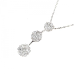 Dây chuyền kim cương hoa PT900/PT850 0.50CT - Hàng hiệu Chính hãng 865401