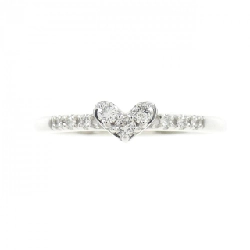 Nhẫn kim cương hình trái tim K18WG 0.07CT 670971